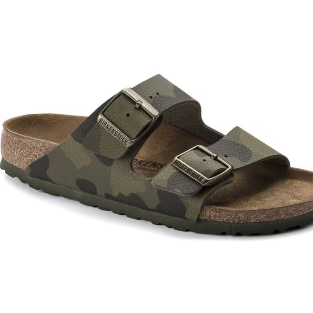 Birkenstock Arizona Sandals in Camo with Adjustable Straps